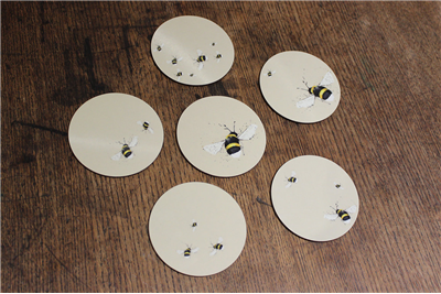 Clare Brownlow Bee Coasters - Set of 6